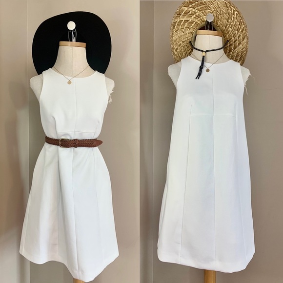 Ivory White Textured French Dress